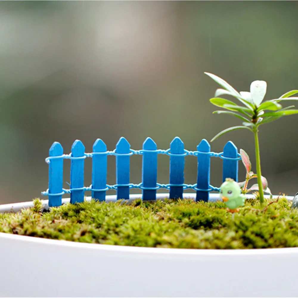 Миниатюрный деревянный забор 2 шт. Мини DIY ремесло микро украшение для сада