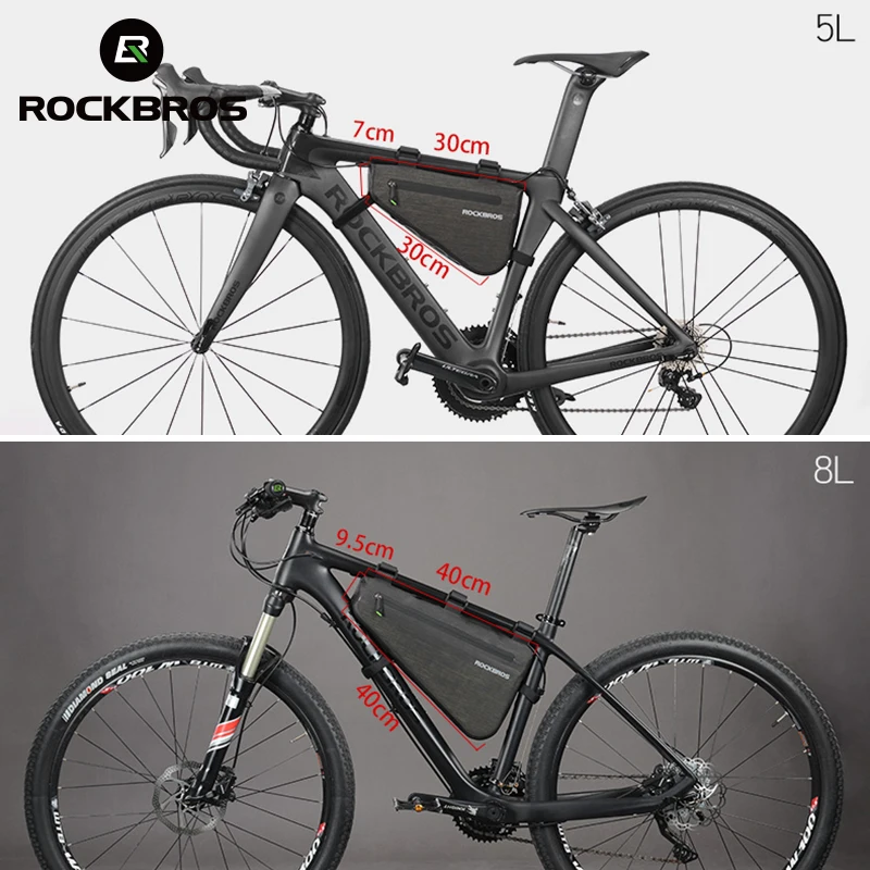 Велосипедная треугольная сумка ROCKBROS портативная вместительная непромокаемая