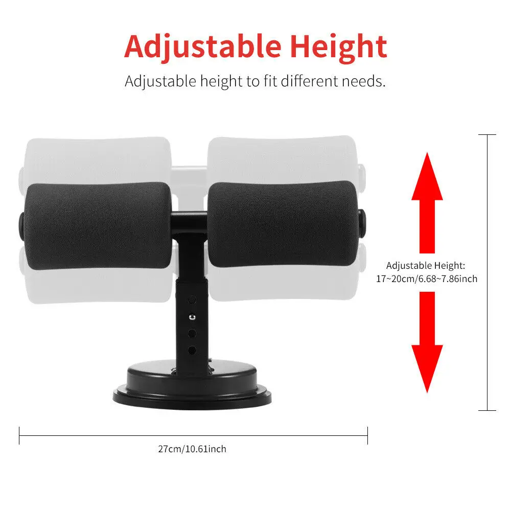 Fitness Suction Cup Sit-Up Cushion Sit Up Stand Bars Abdominal Core Strength Muscle Training Home Gym Body Shaping Building Bar | Спорт и
