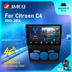 Автомагнитола JMCQ, мультимедийный видеоплеер, Android 10, для Citroen C4, 2 B7, 2013, 2014, 2015, 2016, 2 Din, GPS-навигация, RDS, DSP, 4G, Wi-Fi