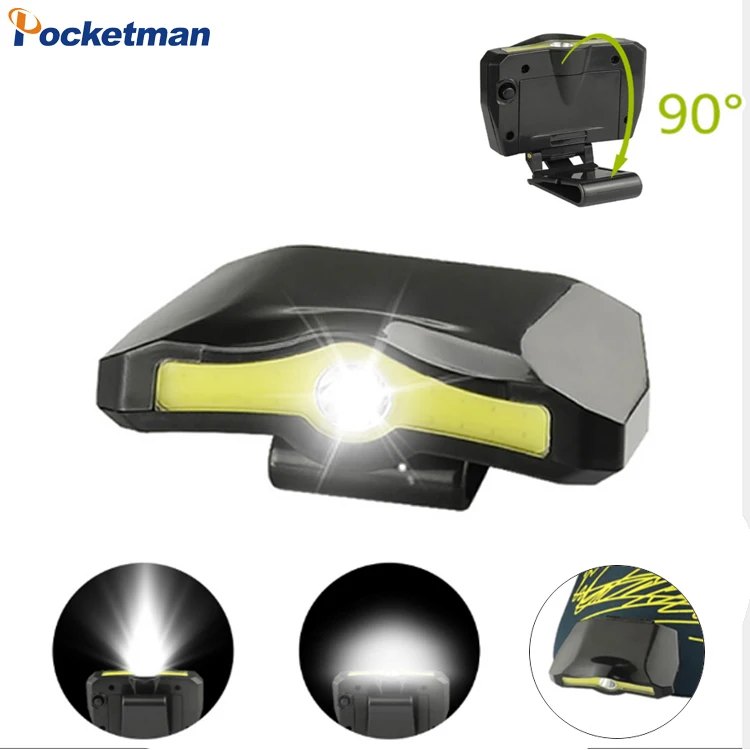 

XPE+COB LED Cap Light Clip Headlamp Flashlight Miners Lamp for Hiking Camping Reading Light Fishing Cycling Head Lamp AAA
