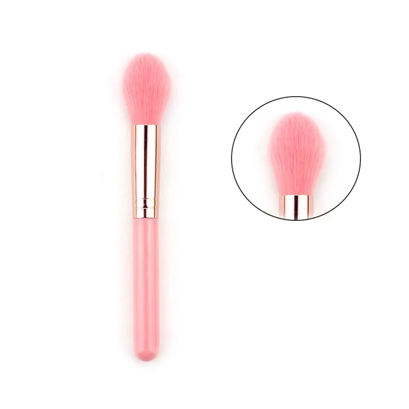 

1Pc Small Size Blush Brush Highlighter Brush Powder Makeup Brush Soft Fiber Brush Tapered Highlight Brush Blusher Cosmetic Tools