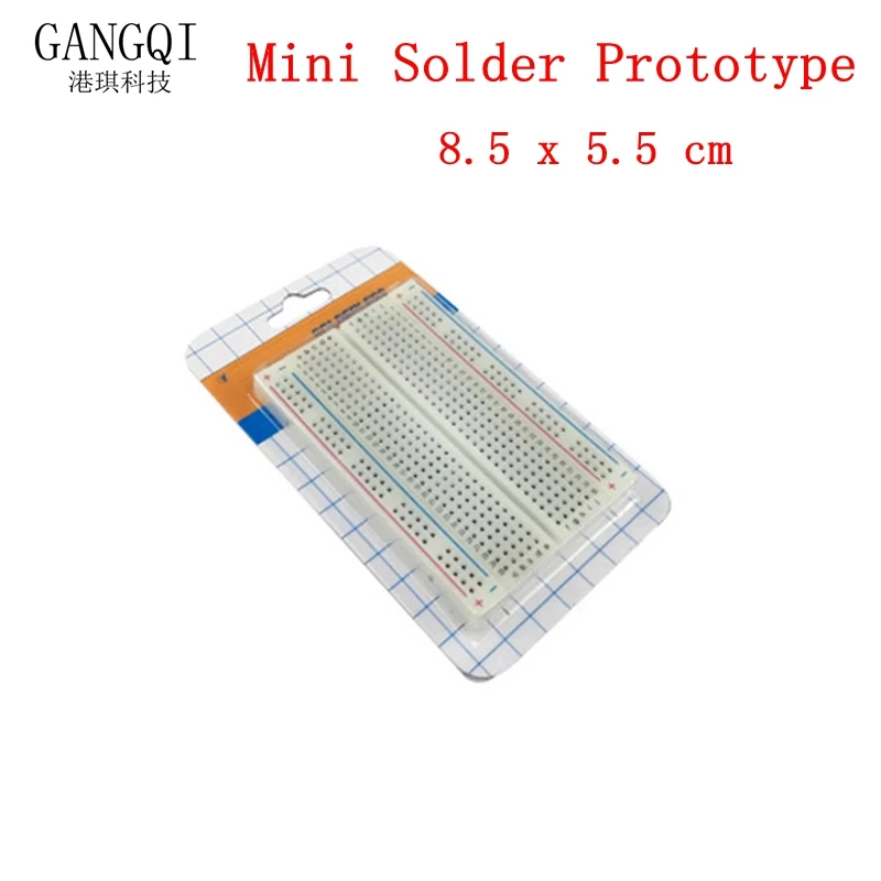 

8.5x5.5cm 400 Tie Points Solderless PCB Breadboard Mini Universal Test Protoboard DIY Bread Board for Bus Test Circuit Board