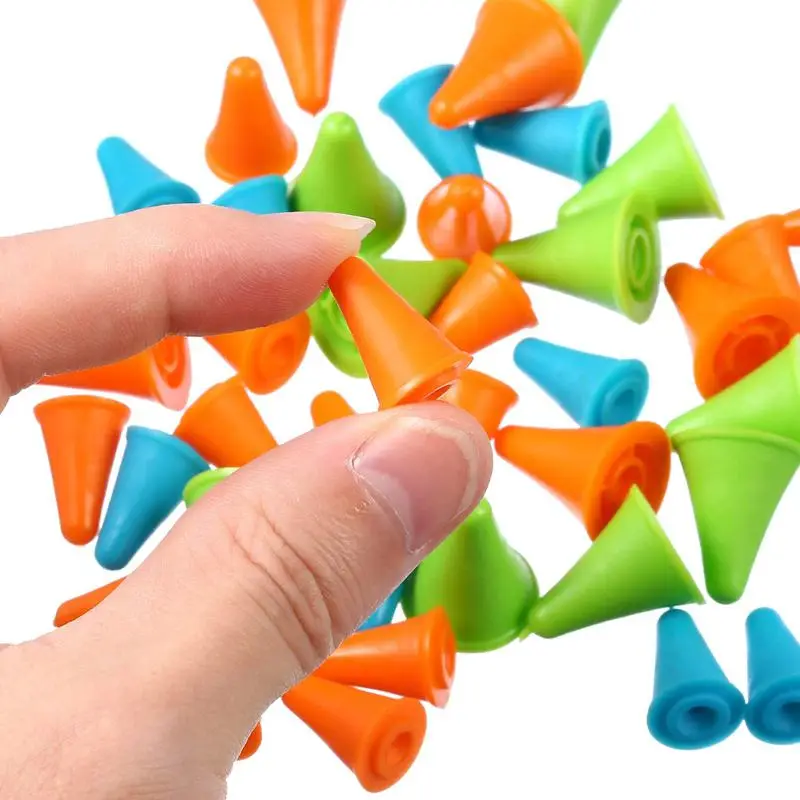 40 штук разноцветные иглы точка пробки протекторы вязание аксессуары с