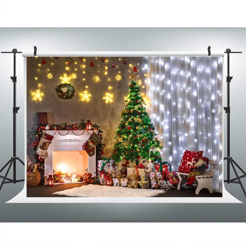 NeoBack интерьерный Рождественский фон для фотосъемки золотые блестящие звезды