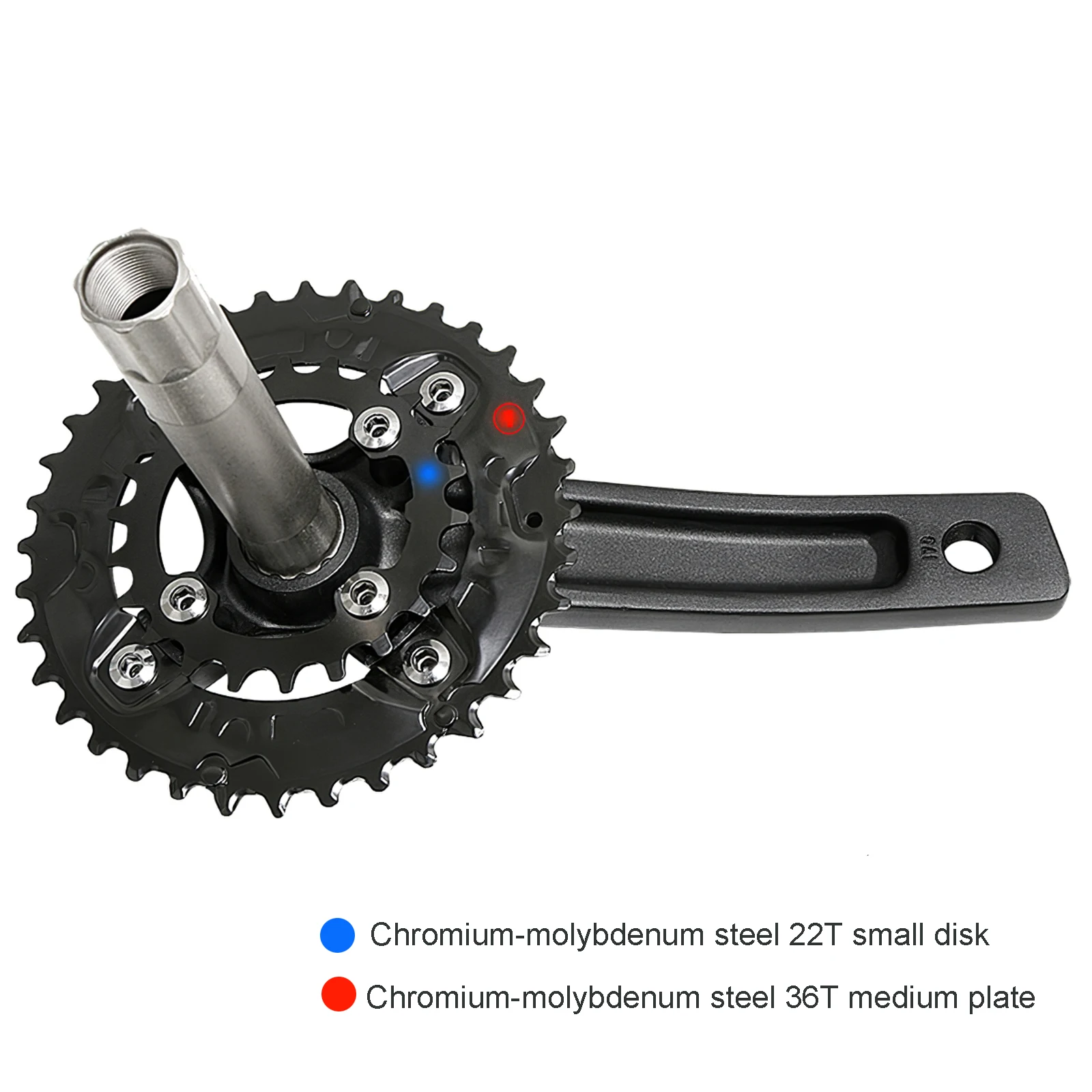

2021 New RFA Road Bike Hollow Double Sprocket Chainring 170mm Crankset Crank Sprocket With Bottom Bracket BB6.68inch
