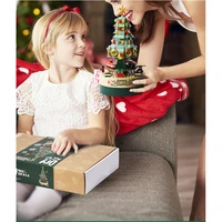 christmas tree building blocks glow rotating music box building blocks boys and girls assembling toys ornaments christmas gifts