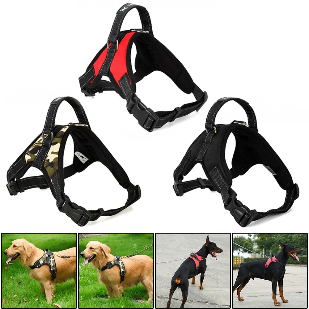 Средний Большой жилет для собак Регулируемый Профессиональный нагрудный ремень