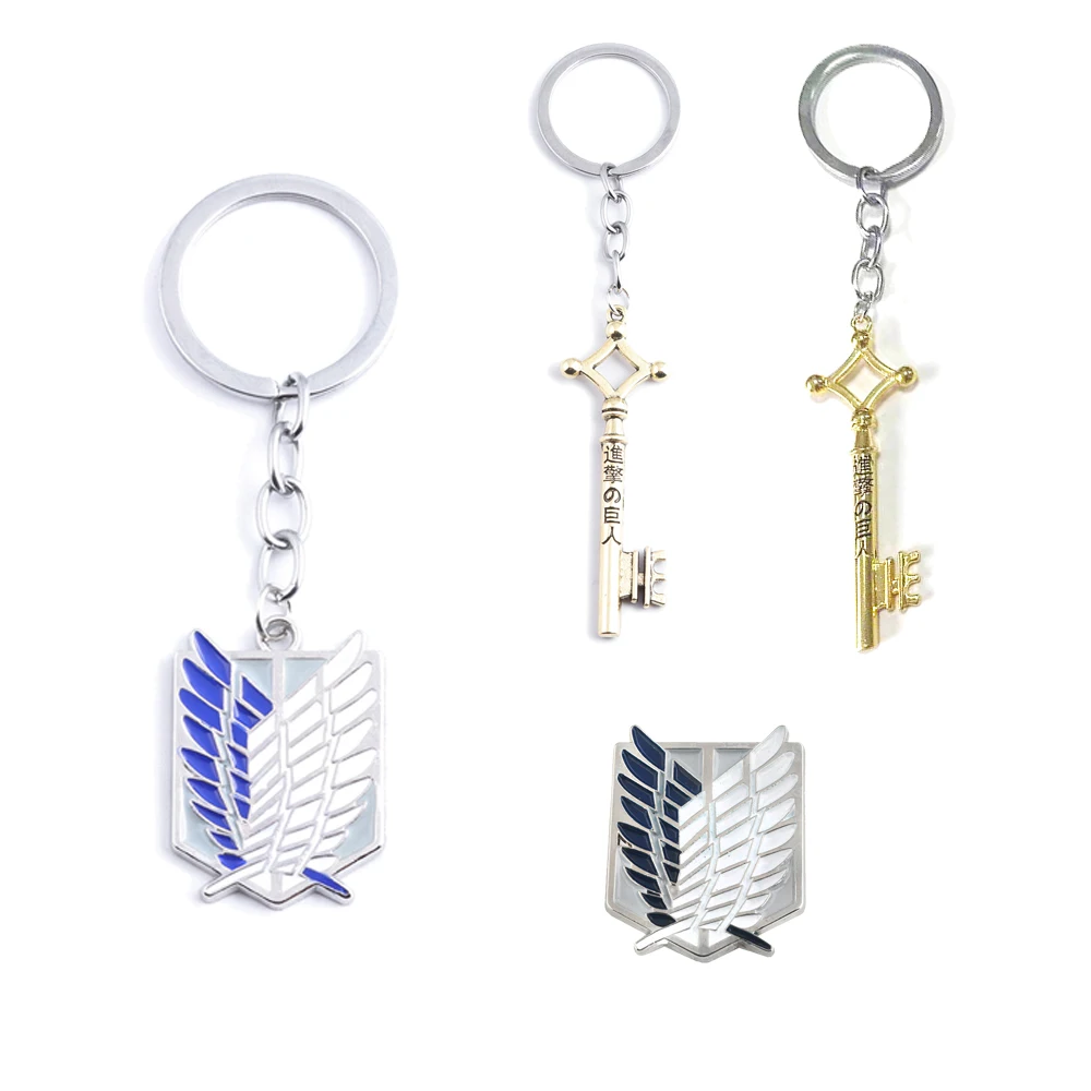 

Anime Attack On Titan Keychain Wings Of Liberty Freedom Scouting Legion Eren Keyring Key Chain New Jewelry Wholesale For Friends