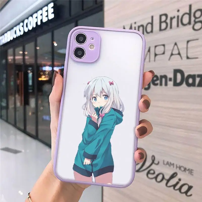 

Anime eromangasensei cute girl Phone Cases Matte For iPhone 12 Mini 11 Pro XR XS Max 7 8 Plus X Hard PC Back Cover