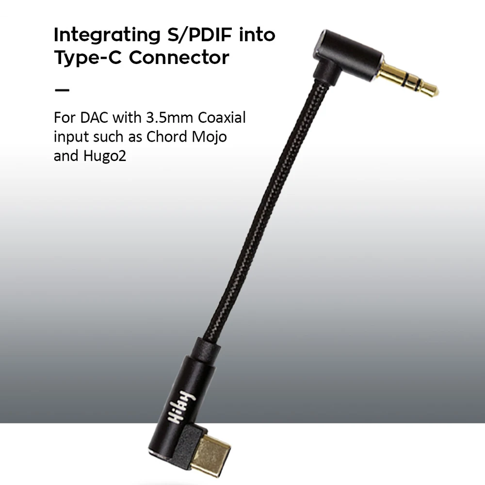 Коаксиальный OTG кабель HiBy Type C до 3 5 мм Hifi аудио для R2/R3/R3Pro Chord Mojo Hugo2|Аксессуары