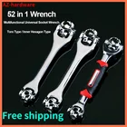 Гаечный ключ Tiger, универсальный ключ 52 в 1, набор многофункциональных торцевых ключей 8 в 1, вращение на 360 градусов, 8-21 мм