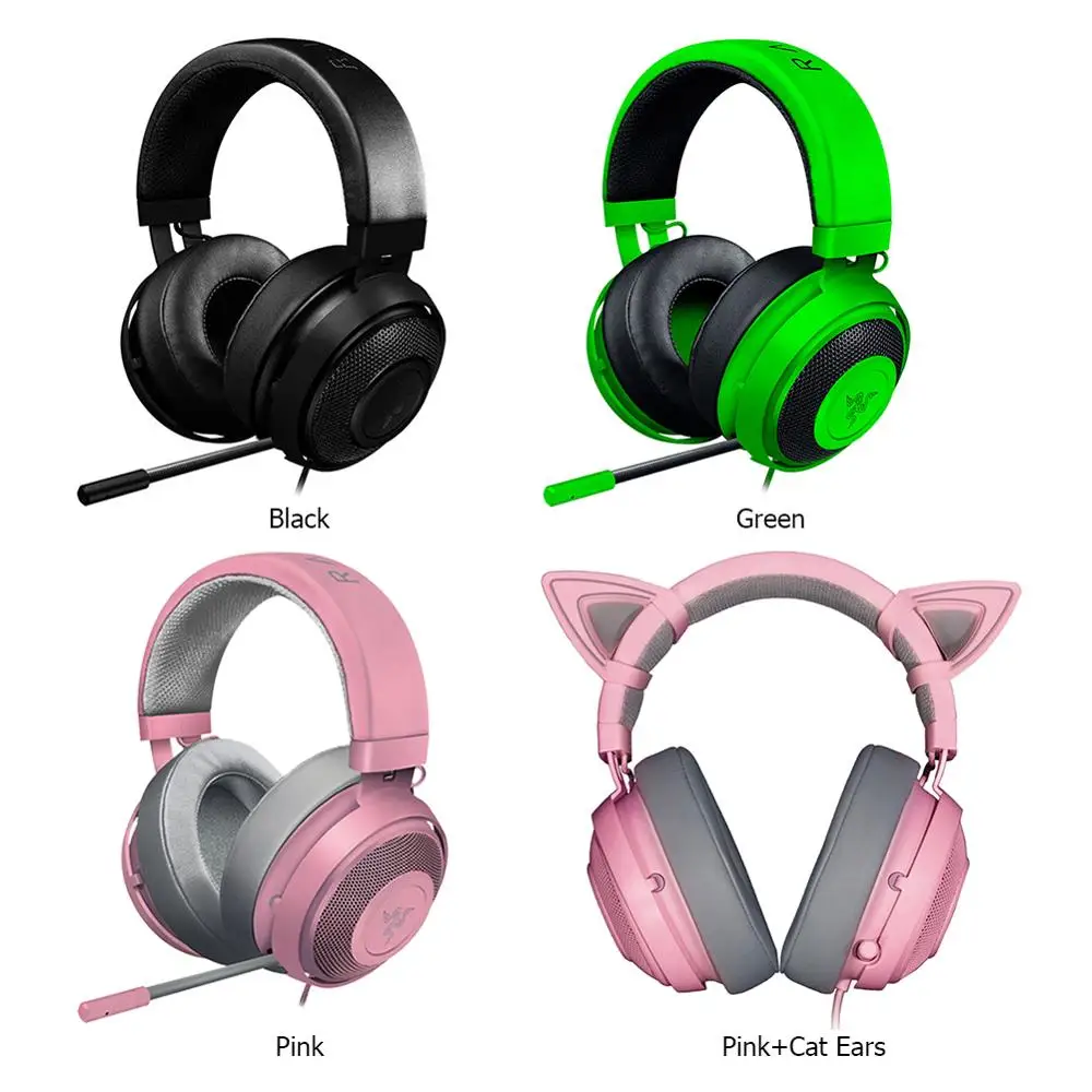 Универсальные наушники razer Kraken V2 3 цветов 3,5 мм, проводные наушники с шумоподавлением, игровая гарнитура с микрофоном