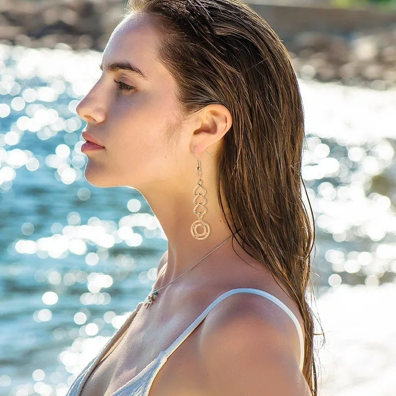 Women Trendy Design Korean Drop Earrings Fashion Gift For Lover Beach Earrings Female Women Handmade Wedding Jewelry