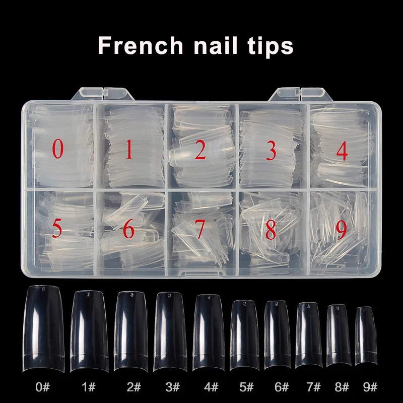 500 шт Профессиональные акриловые искусственный прозрачный накладные