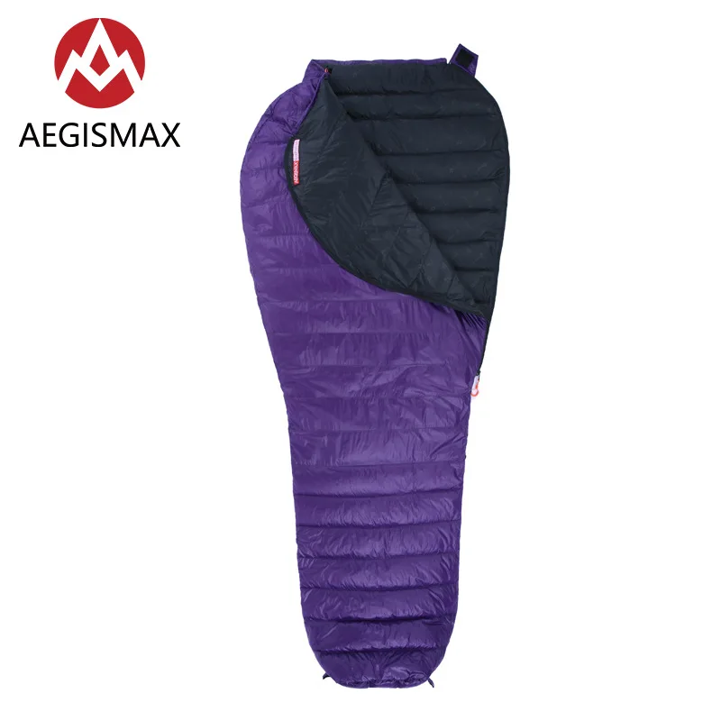 Спальный мешок AEGISMAX NANO 700FP с гусиным пухом ультралегкий уличный комбинированный
