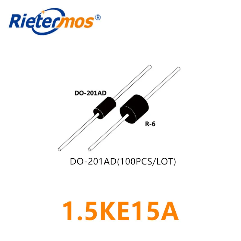 100 шт 1.5KE15A 1.5KE15CA DO 201AD высокого качества|quality high| |