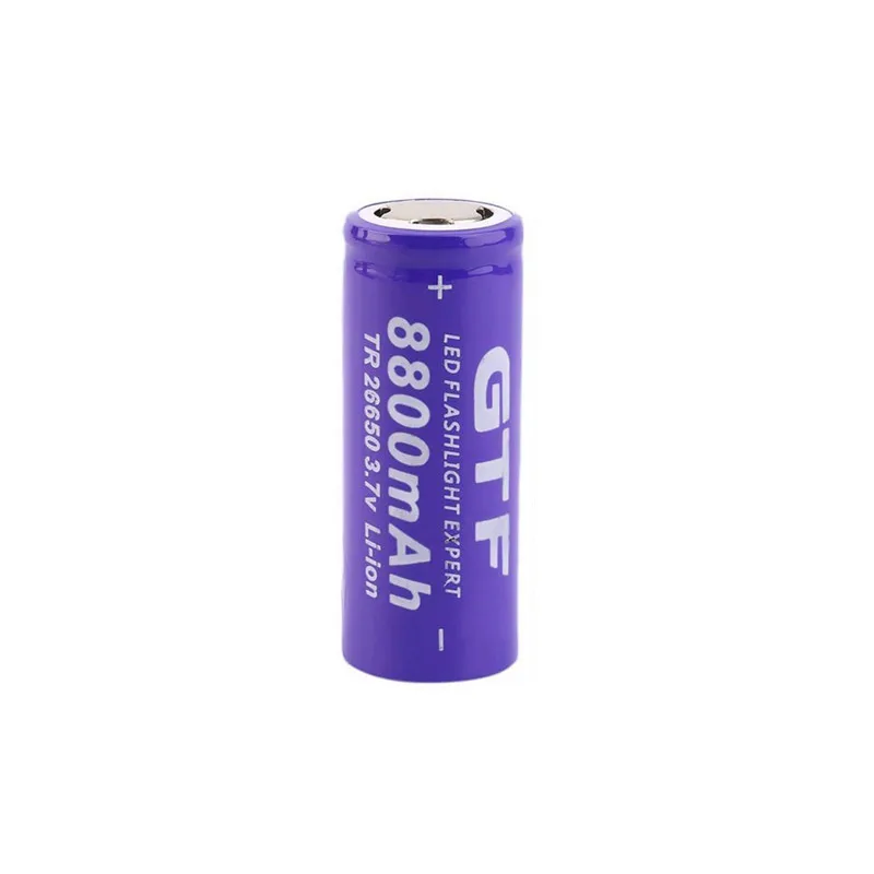 

2021 latest style rechargeable Li ion battery for LED flashlight, 26650 3.7 V 8800 MAH Li ion battery