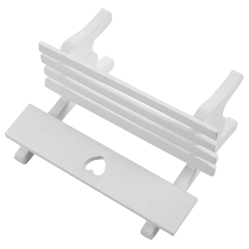 

Mini Fairy Garden Wooden Chair Bench Model Wedding Doll House Decor Kids Gift