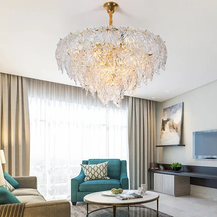 

Роскошная люстра в стиле постмодерн, креативная простая атмосферная хрустальная лампа в скандинавском стиле для гостиной, столовой, спальн...