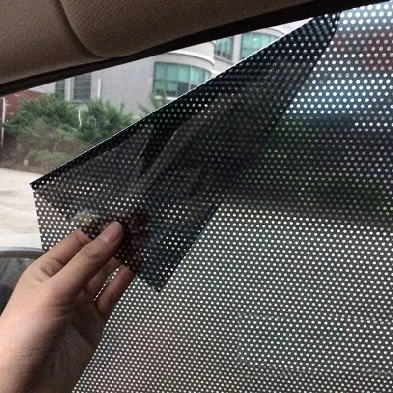 

2 Pieces DIY Car Sun Shades Film Sun Protection Anti UV Window Cover PVC Sunshade Side Window Shield Film Black Accessories