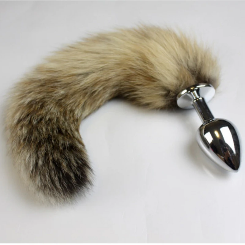Три размера Металлические анальные игрушки лисий хвост Анальная пробка