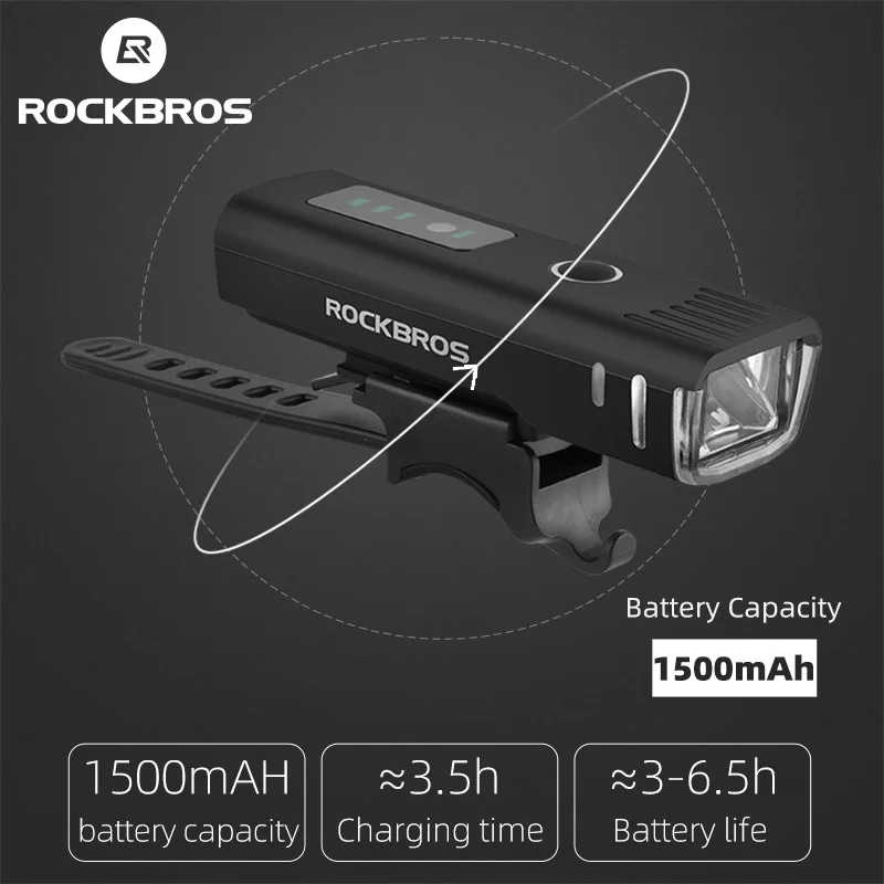 

ROCKBROS Bicycle Light Smart Daily Rain Protection Cycling Flashlight Higt Brightness Front Lamp Ultralight MTB Bike Accessories