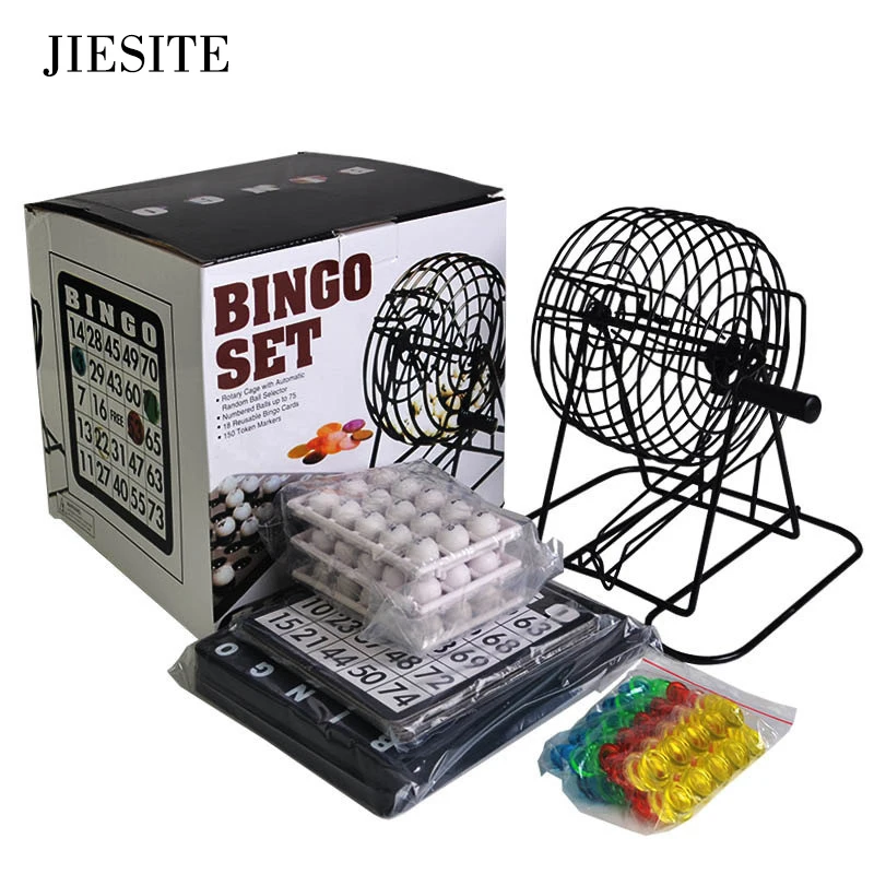 

JIESITE Bingo Set 75 Balls Lottery Machine Draw Machine Bingo game for Public Show/Party/Commercial Performance Lucky Balls Game