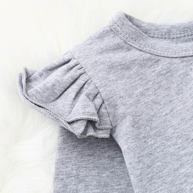 Одежда для маленьких девочек 2 шт./компл. одежда в стиле принцессы Топ хлопковая