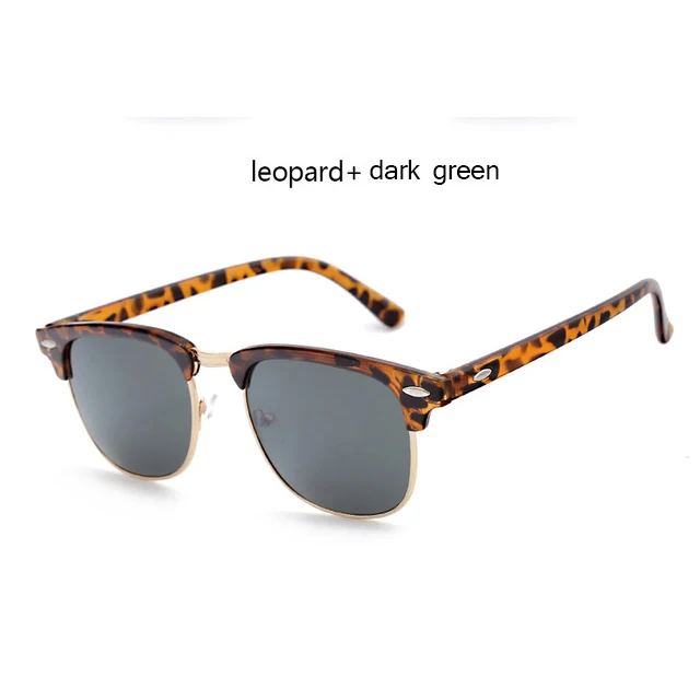 Leopard Dark Green LEONLION полуметаллические солнцезащитные очки для мужчин и женщин, брендовые дизайнерские очки, зеркальные солнцезащитные очки, модные Gafas Oculos De Sol, классические - Цвет линз: Leopard Dark Green