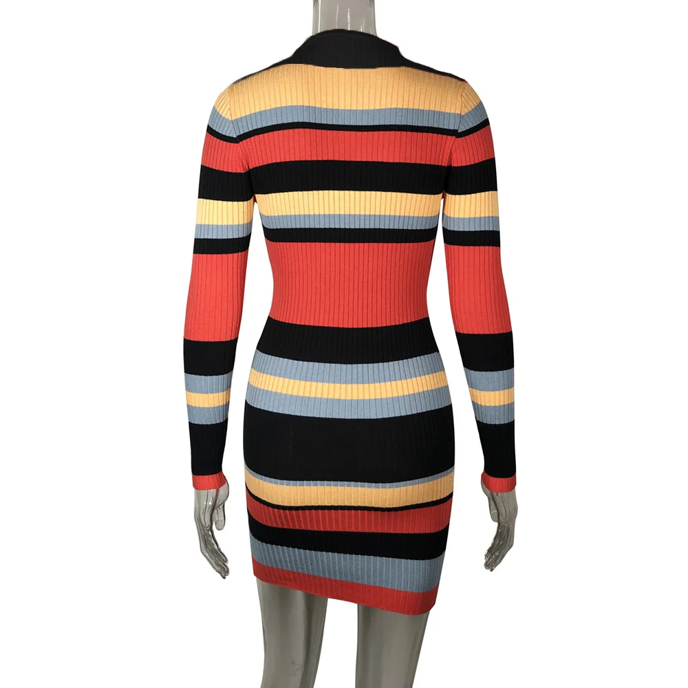 

Covered Women Summer Beach Fashion Swim Dress Swimsuit Whole Bath Cover Up New Knit Long Sleeve Contrast Autumn Winter 2021