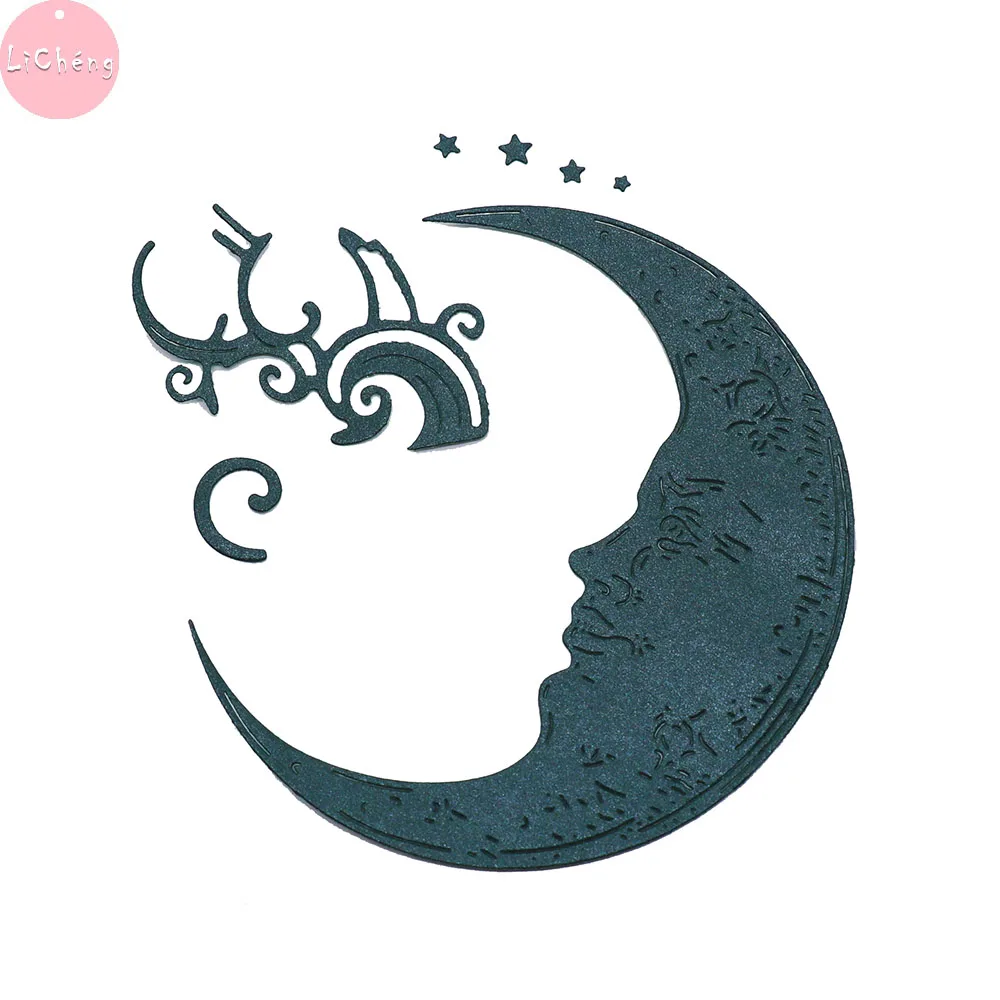 

Moon Metal Cutting Dies Scrapbooking Card Making Craft Stencils Embossing Folder Mold Clear Stamps and Slimline Dies New