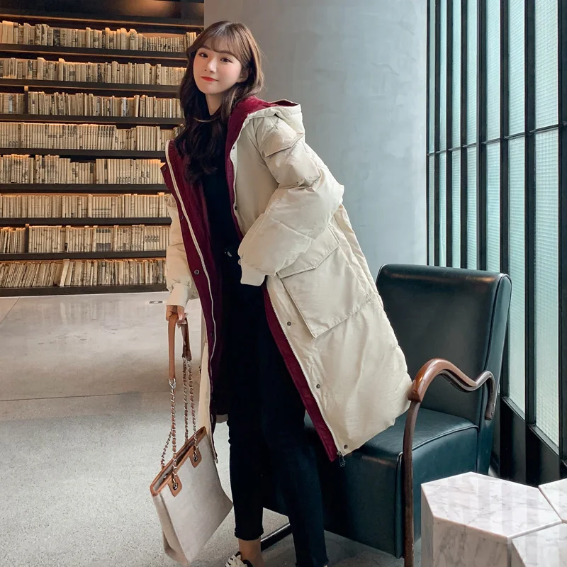 Женская модная брендовая парка Timis Li зимняя длинная куртка простая дизайнерская