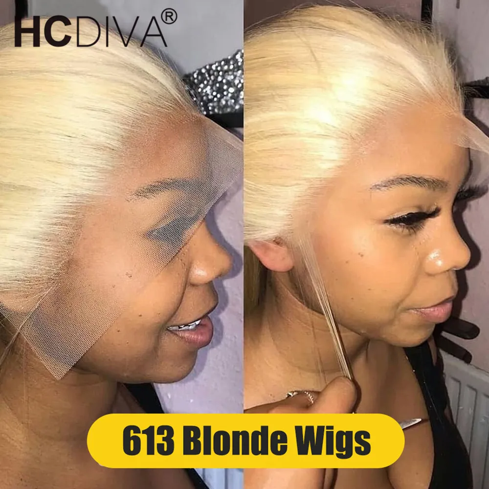 

613 Lace frontal Wig 13x4 Straight Lace Front Wig 30inch Blonde Lace Front Wig Brazilian Remy Human Hair Wig For Black Women