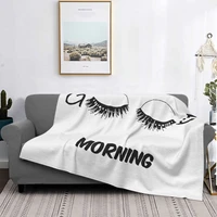 eyelash good moring blanket fleece printed beautiful eyes breathable soft throw blankets for bed couch plush thin quilt
