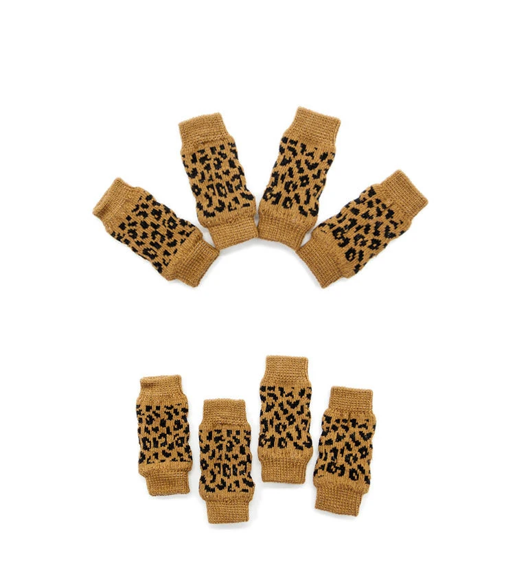 

Cotton Pet Kneepad Clothes Dog Leg Warmers Knee Socks Printed Non-slip Leopard Dots Leg Dog Accessories Clothes Pet Products