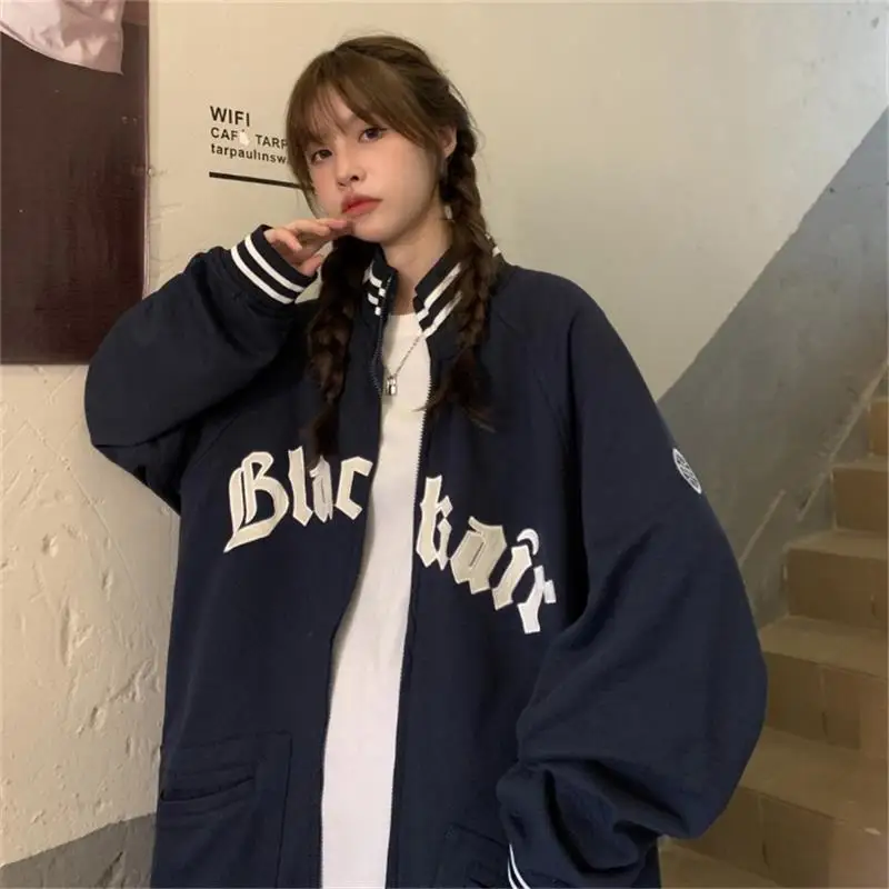 

Повседневная Свободная Толстовка с надписью Ins в стиле ретро, женские свитшоты в японском стиле Харадзюку ольччан, Женская Корейская одежда для женщин