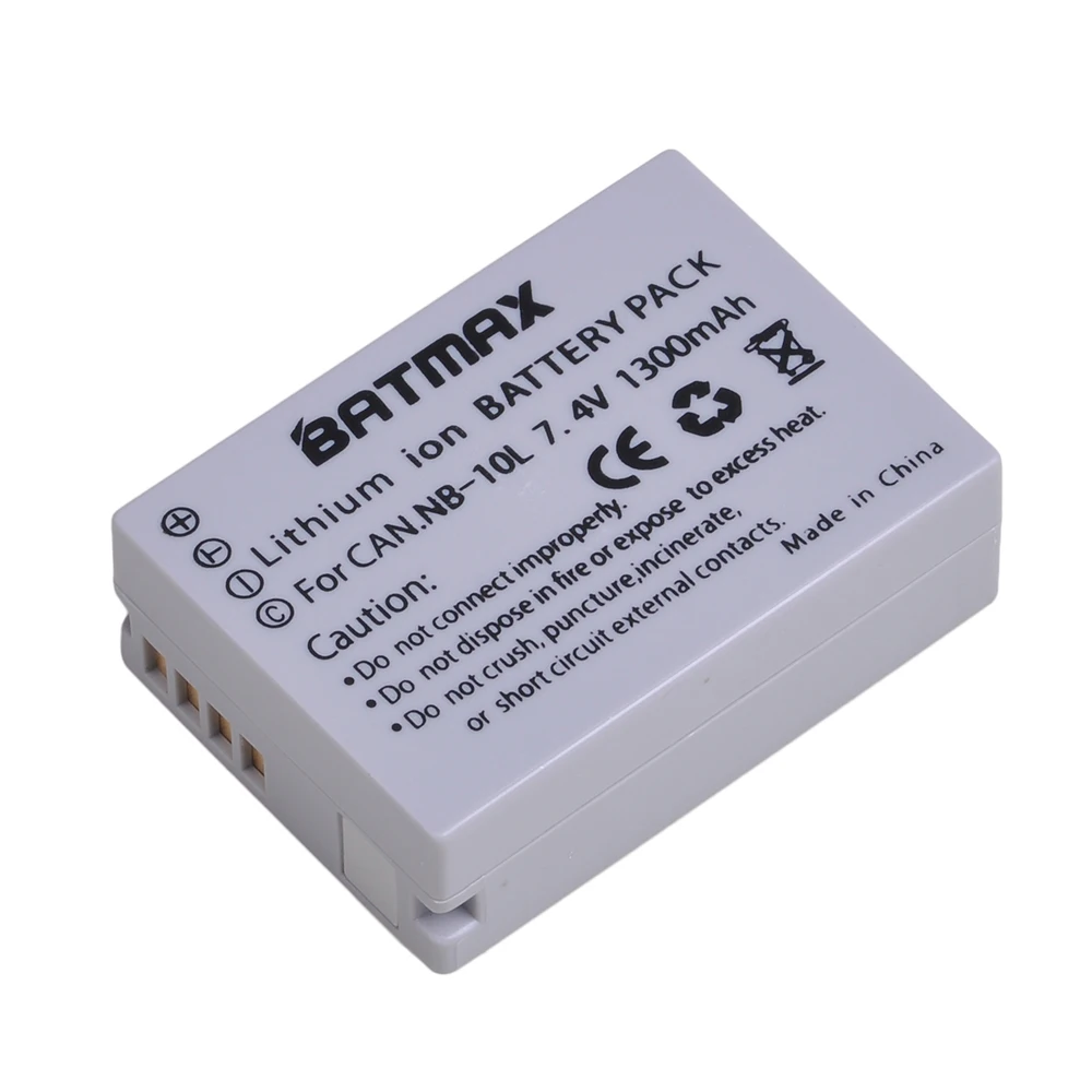 

Batmax 1pc NB-10L NB10L NB 10L Camera Battery for CANON PowerShot SX40 HS SX40HS SX50 HS SX50HS G1 X G1X G15 G16 SX60 HS G3X