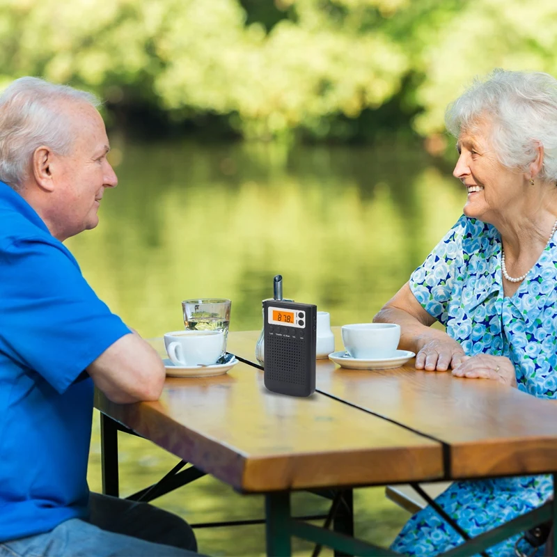 Портативное мини радио AM/FM двухдиапазонный стерео карманный радиоприемник с