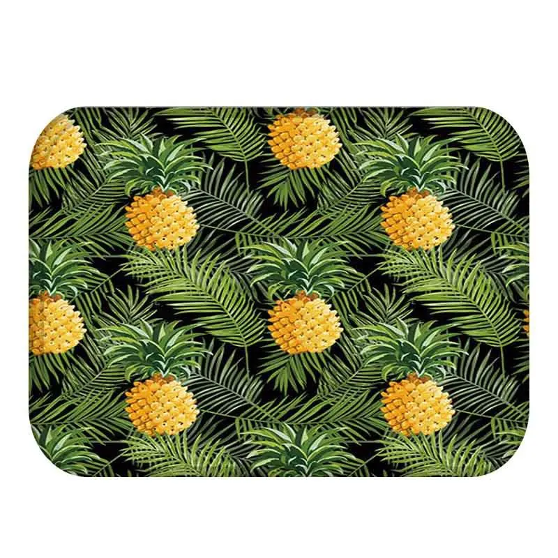 Коврик с листьями и цветами для входной двери нескользящий кухонный ковер Flan nel