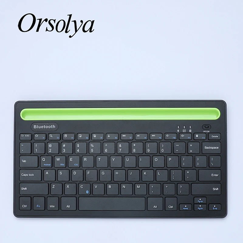 Беспроводная Bluetooth клавиатура с подставкой для телефона/планшета держатель