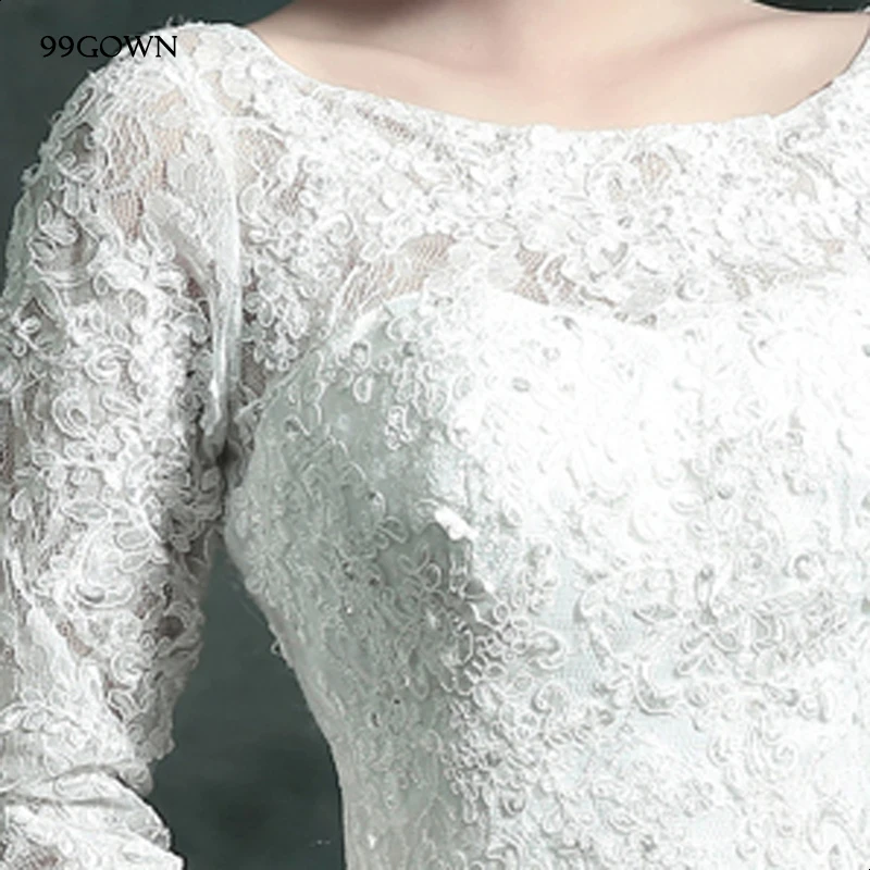 99GOWN атласное 1 линия Элегантное свадебное платье для женщин 2019 простое Тюлевое
