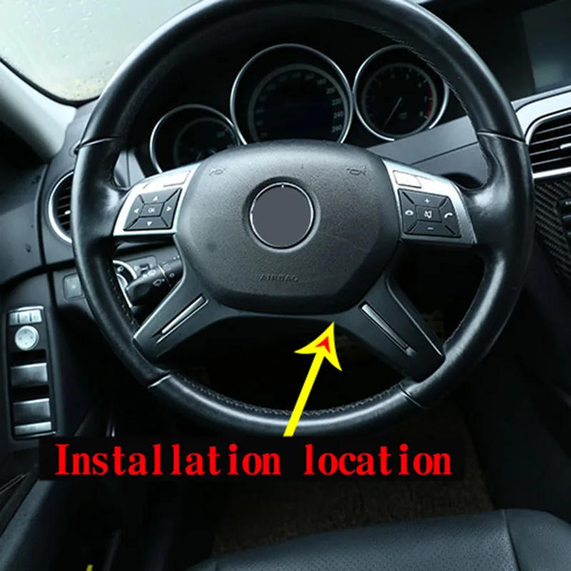 Углеродное волокно для Mercedes Benz E ML GL Class W212 X166 W166C W204 C180 C200 2011 13 CarABS отделка рулевого
