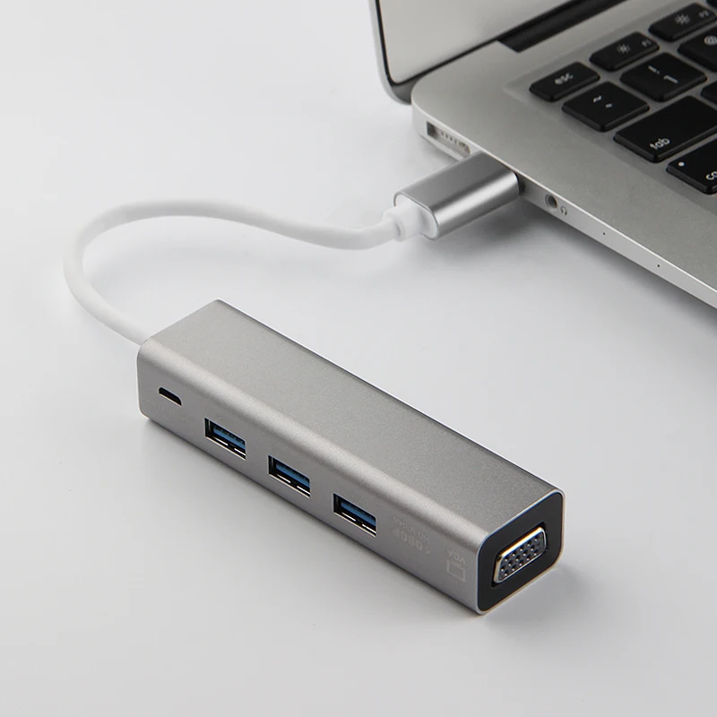 Адаптер AJIUYU USB-VGA Разветвитель USB 3 0 разветвитель мультипорт конвертер док-станция