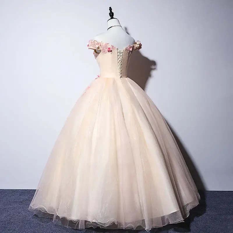 Женское бальное платье Quinceanera элегантное винтажное с открытыми плечами и