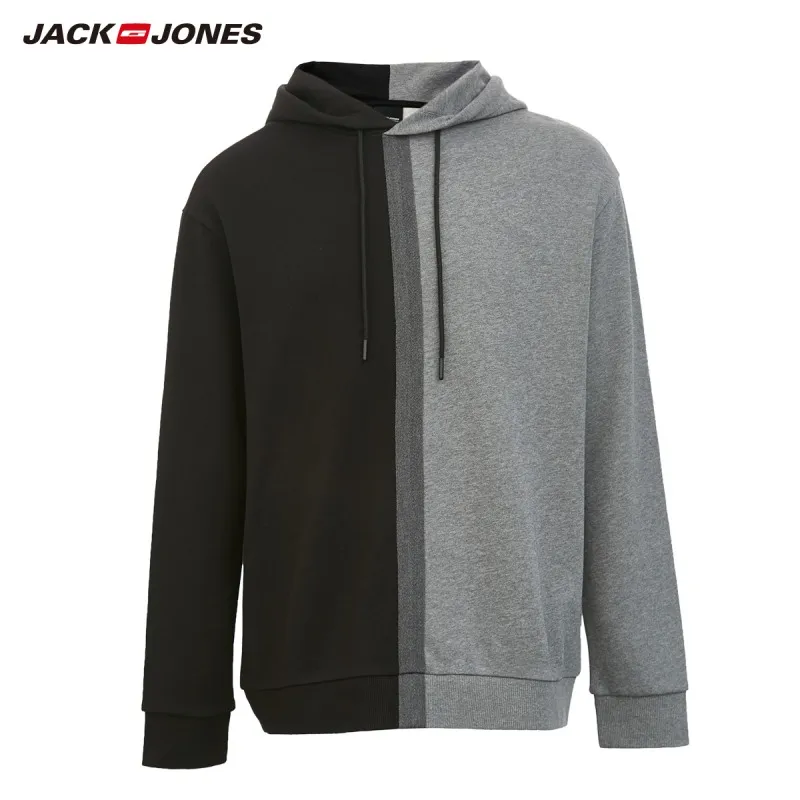 BLACK JackJones мужские строчкой по краю и модные куртки с капюшоном 219333501 - Цвет: BLACK