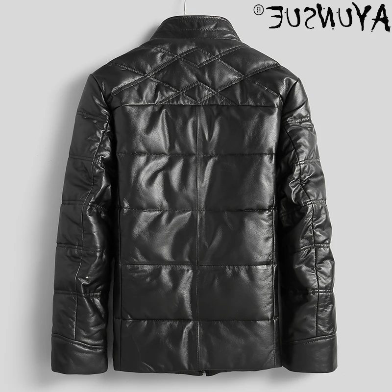 

2021 Leather Men's jacket men's jacket collar mink