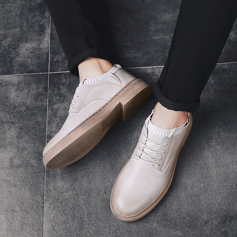 Мужская обувь Обувь из натуральной кожи Модная повседневная для мужчин ручной
