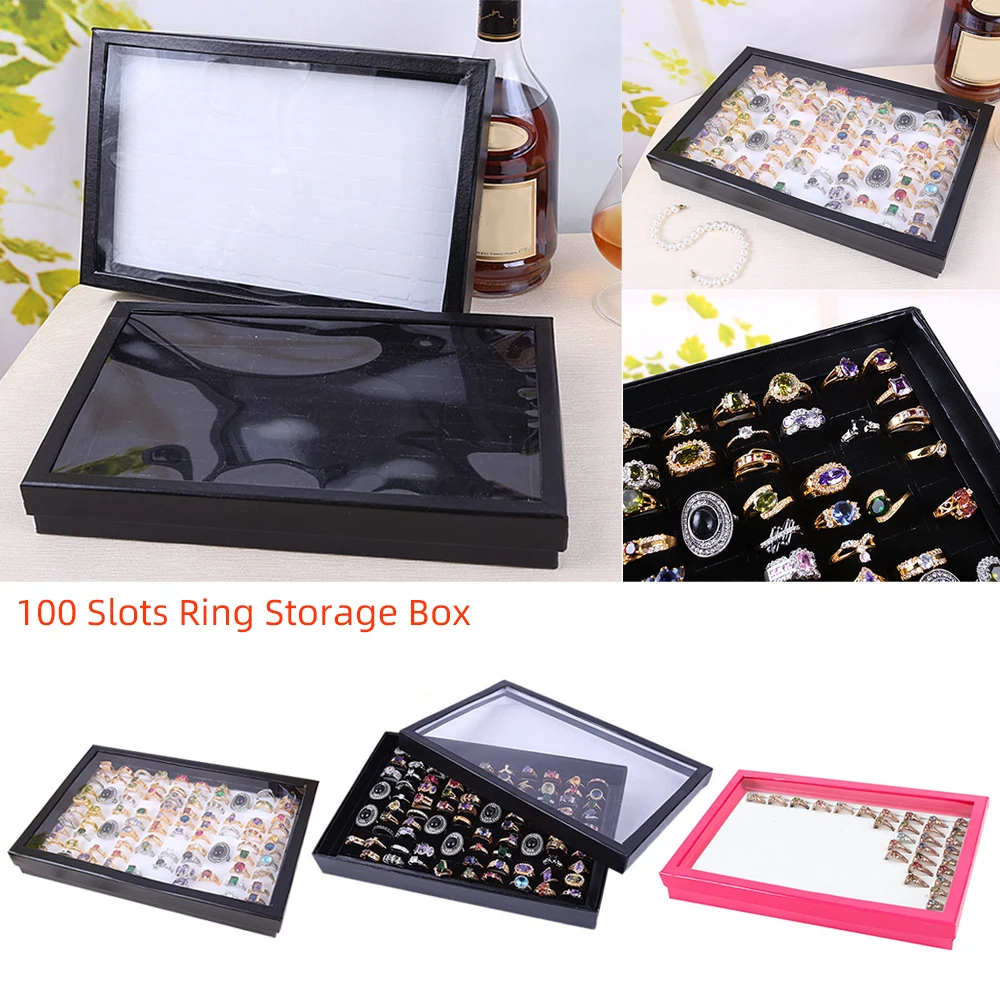1 шт. изысканная практичная тонкая 100 слотов для хранения колец коробка ушей