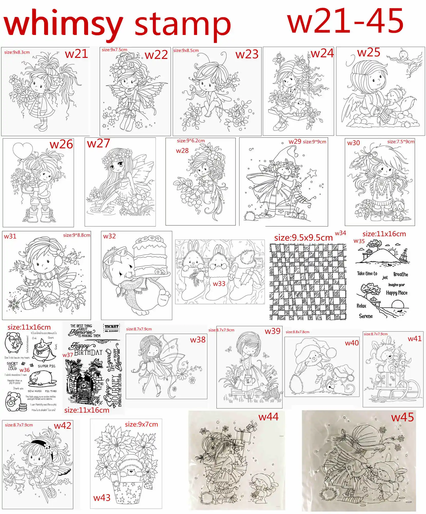 

Cartoon Character Pattern Transparent Silicone Rubber Stamp Sheet Cling Scrapbooking DIY Cute Pattern Photo Album Stamp